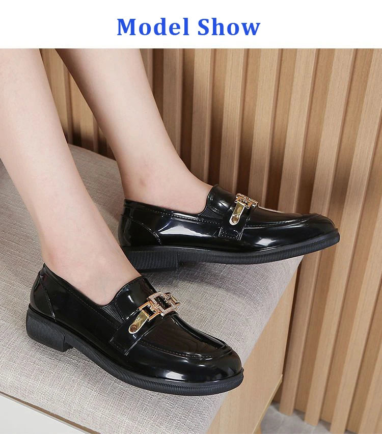 Rain Boots Women Diamond Chain Waterproof Water Shoes Top Quality Women's Rubber Shoes Oil-resistant Non-slip Kitchen Galoshes