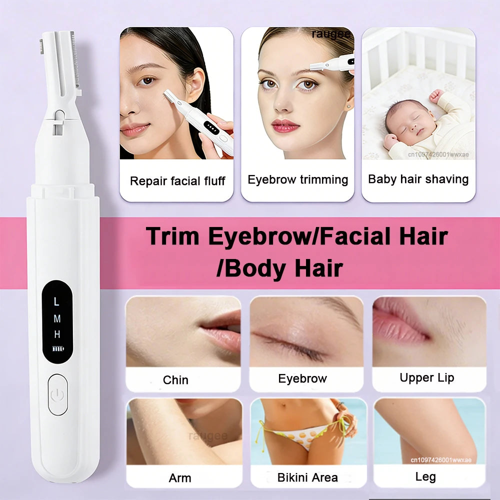 Electric Eyebrow Trimmer Electric Face Hair Remover Eyebrow Hair Trimmer Mini Portable Women Body Hair Shaver Remover