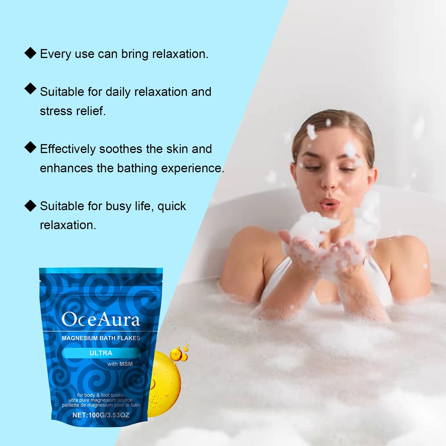 Magnesium Bath Salt Tablets Spa Body Exfoliation Dead Skin Removal Improve Roughness Relieve Fatigue Cleansing Skin Care Product