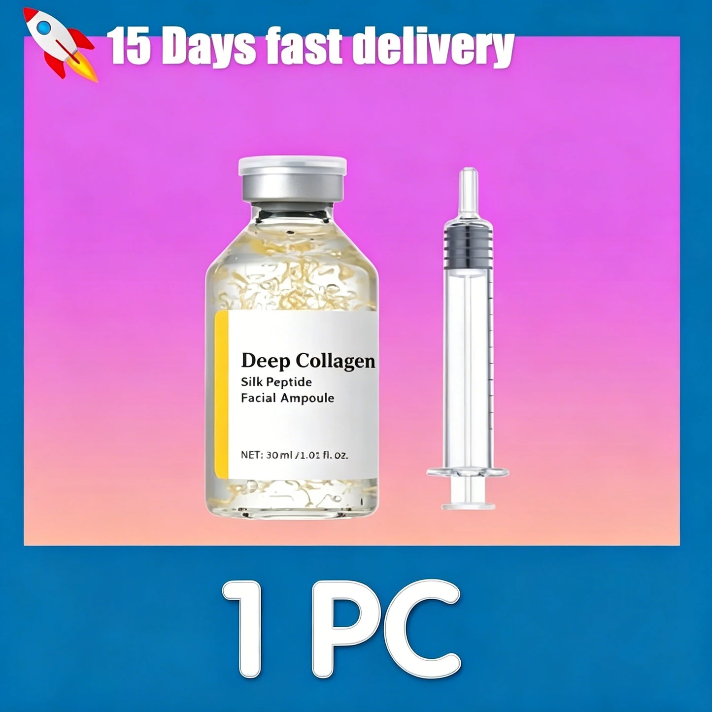 Collagen Anti-Aging Ampoule – Lifts Skin, Tightens Pores, Fades Fine Lines & Wrinkles