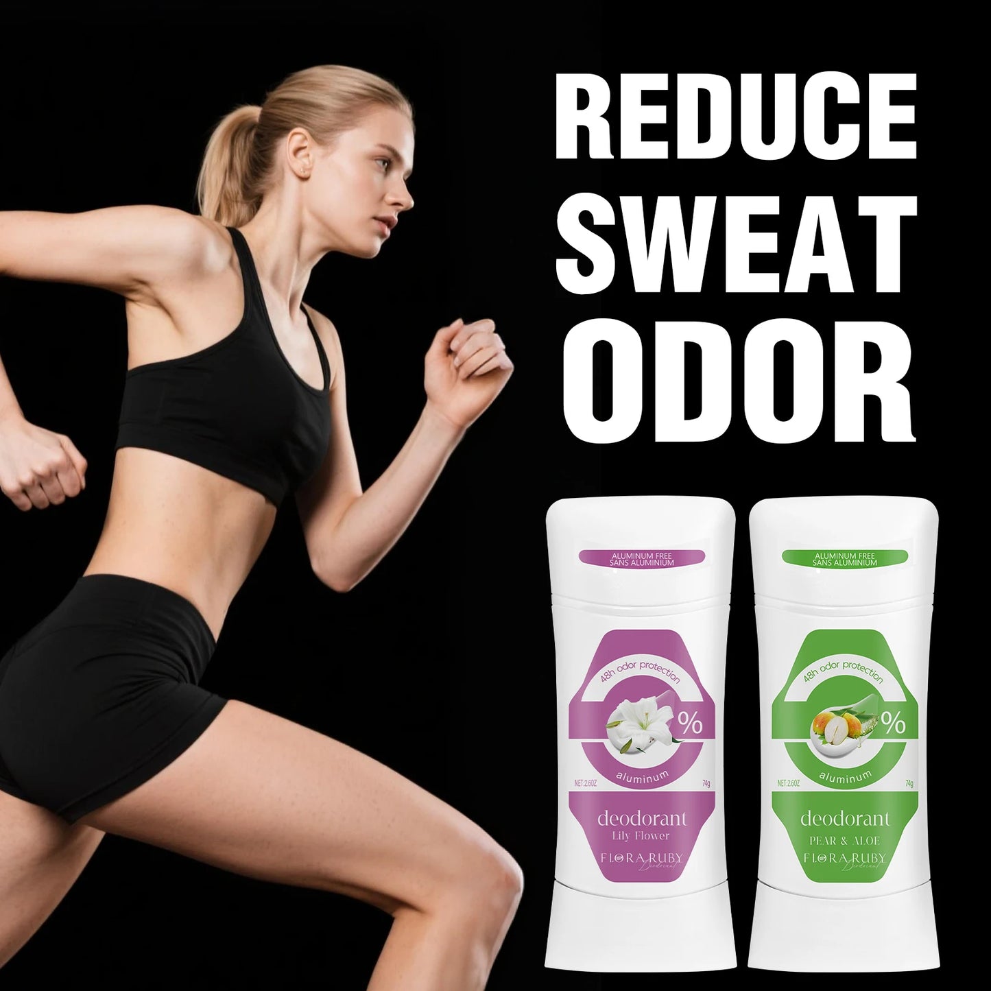 Deodorant Women Aluminum Free Antiperspirant Stick Advanced Protection Deodorants Natural Flower Perfume Deodoran 74g