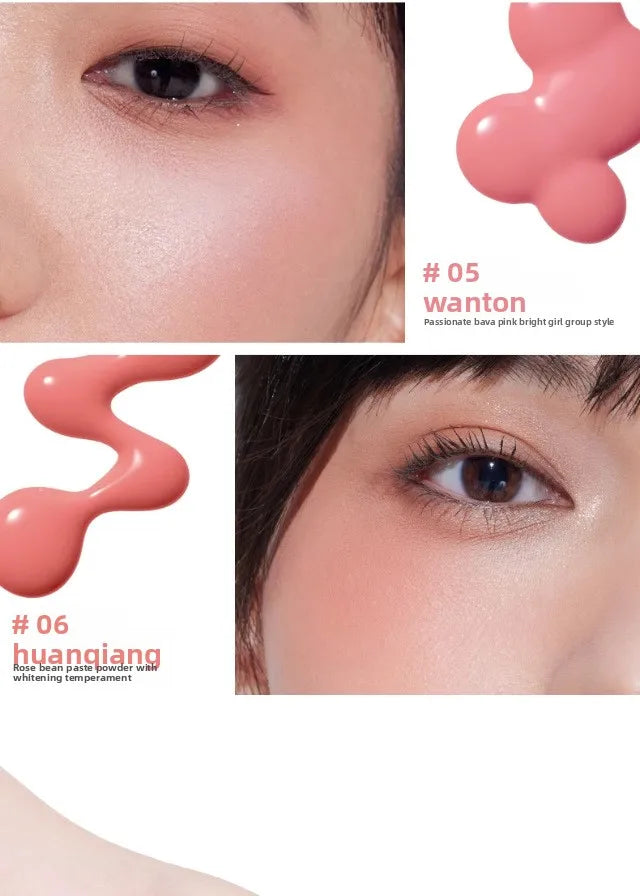 Judydoll Natural Flushed Liquid Blush - Brightening Glow Cheek Tint for Radiant Blurring Effect