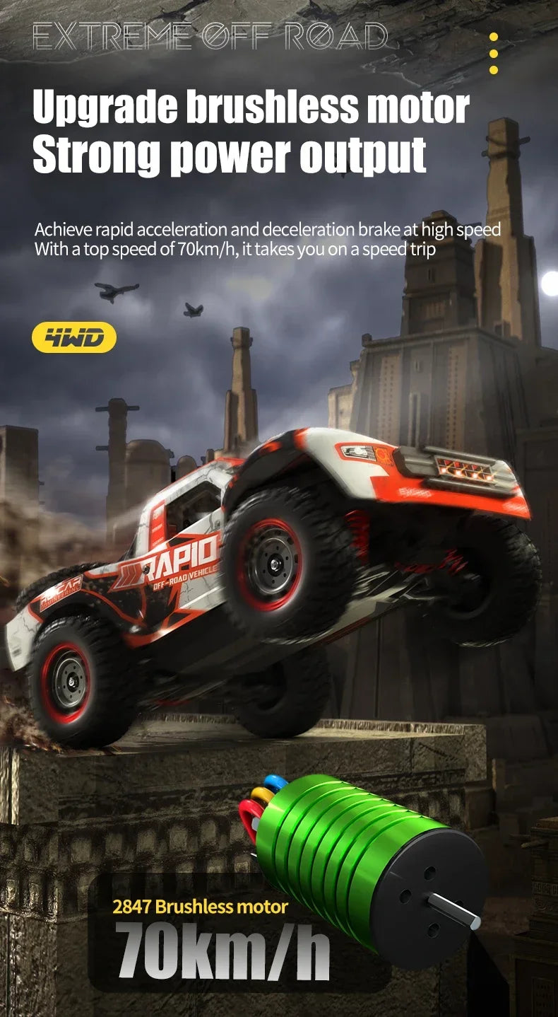 JJRC Q130 Rc Drift Car 4WD Cars  Off Road Buggy Remote Control 70km/h High Speed vehicle Racing Machine Children Toys gifts