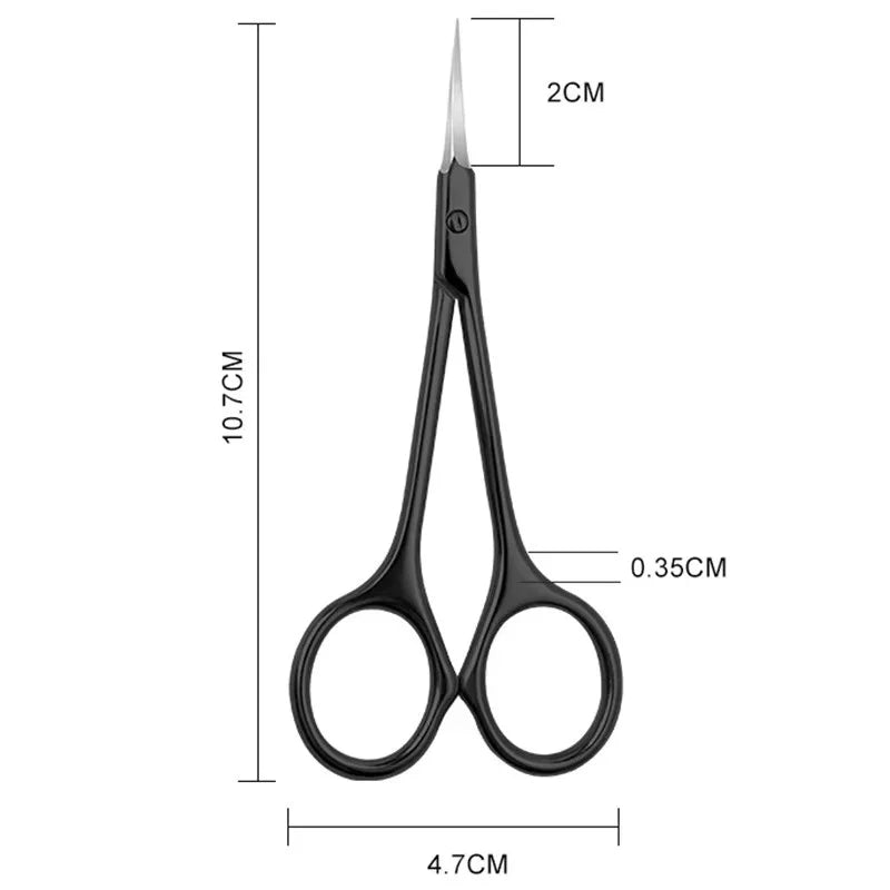 Stainless Steel Cuticle Scissors Dead Skin Remover For Nails Art Clippers Russian Nail Scissors Manicure Curved Tip Scissor