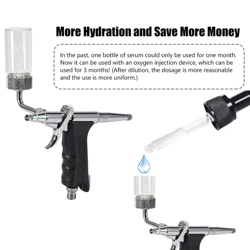 Professional Water Oxygen Machine Jet Spray Gun Kit Skin Care Facial Moisturizing Cleaning Pores Whitening Sauna Spa Beauty Home