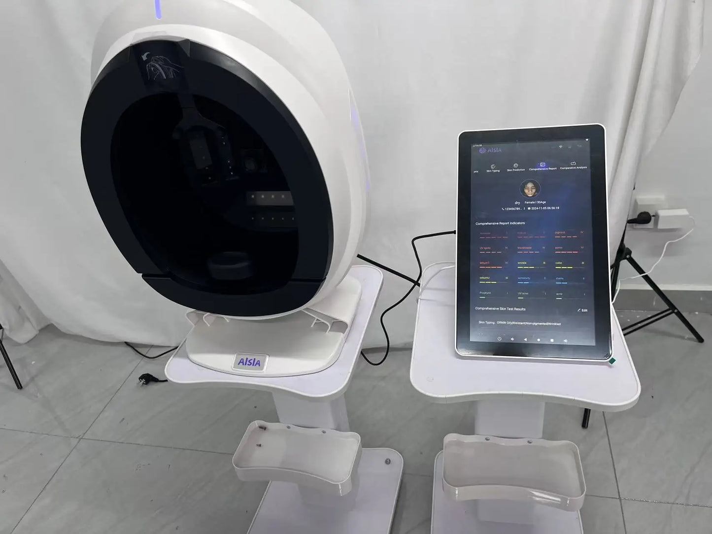 Professional 3D Facial  Camera Scanner UV Skin and Hair Analysis Measuring Machine Digital Facial Scanner Skin Analyzer