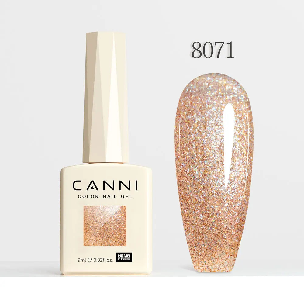 9ml CANNI Nail Gel Polish HEMA FREE Diamond Sparkle Sequin Gorgeous Color Venalisa Semi Permanent Soak Off UV LED Glitter Nails