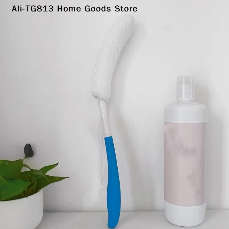 [TG813]1 Pcs Bath Soft Back Scrubber Brush Bath Shower Scrubbing Mesh Brush With Handle Exfoliating Scrub Massager Bath Supplies
