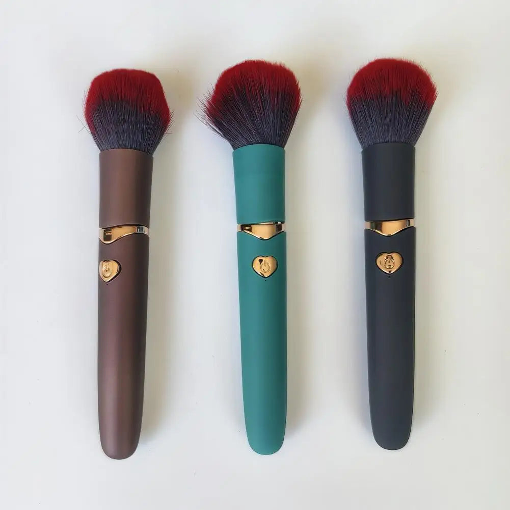 10 Gear Vibration Makeup Brush,Electric Makeup Brush USB Rechargeable Cosmetic Brush For Liquid Powder Blusher Concealer