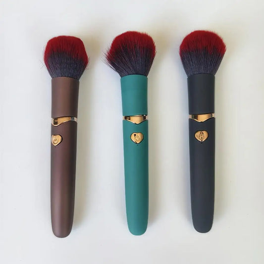 10 Gear Vibration Makeup Brush,Electric Makeup Brush USB Rechargeable Cosmetic Brush For Liquid Powder Blusher Concealer
