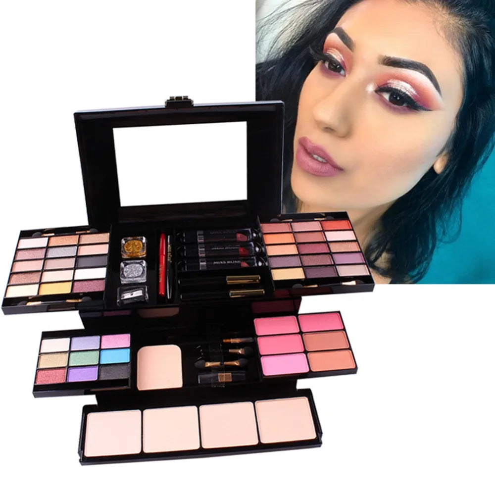 MISS ROSE Makeup Set Box Professional Eyeshadow Lip Gloss Stick Foundation Blush Powder Makeup Kit Maquiagem Cosmetics