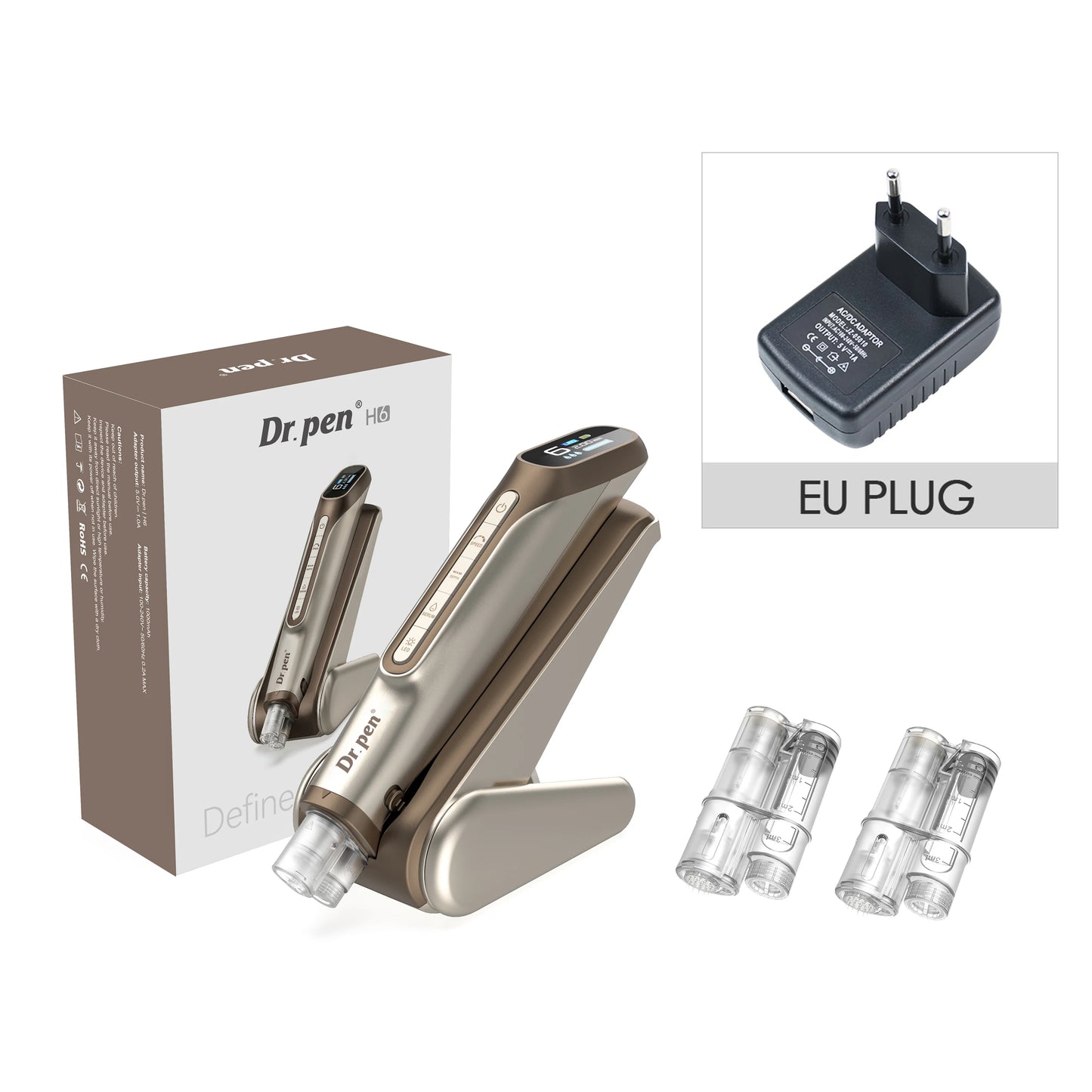 Dr. Pen H6 Derma Pen Advanced Serum Infusion Microneedling Pen with Light Therapy Needle length 0.25 MM