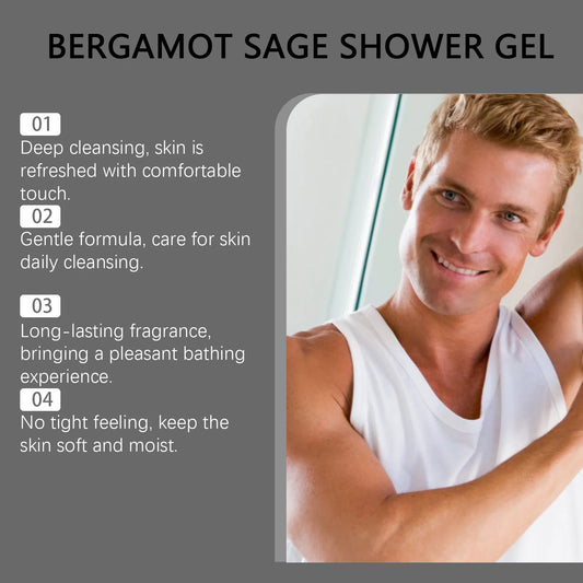 Fragrance Shower Gel Gift Set Deep Cleansing Shower Gel Moisturizing Refreshing Scent Long Lasting Fragrance Oil Control
