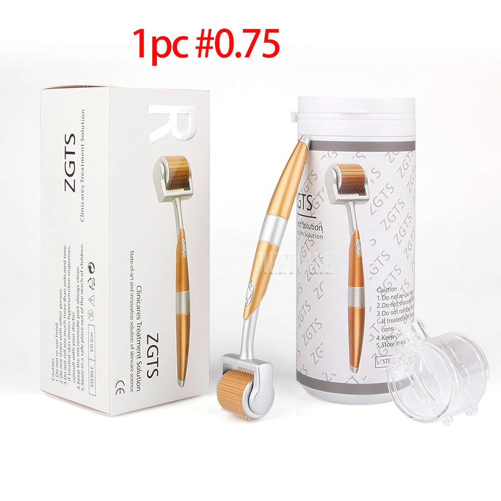 1/2/4pcs ZGTS192 Derma Roller Beauty 192pin Micro Needles Dermaroller Skin Care Tool for Face Body Hair Microneedle Reusable