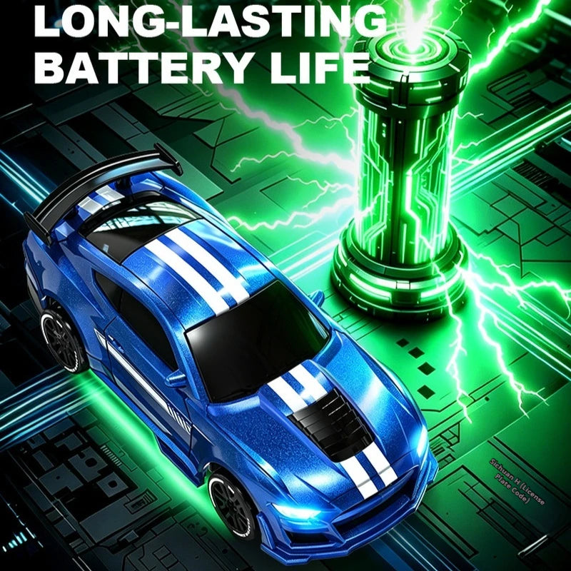 New 1/64 Mini Drift Car With Led Light Desktop Series Remote Control 4wd Racing Micro Card Van Gtr Boy Toy Gift