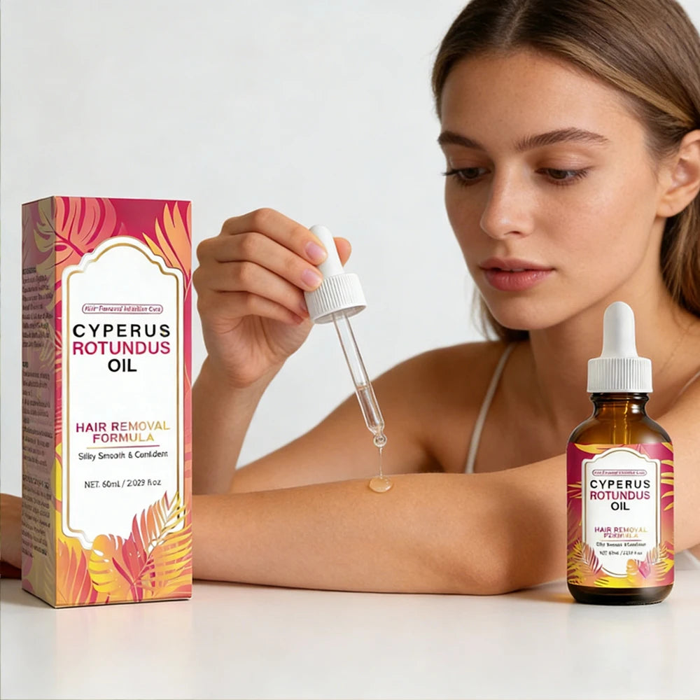 Cyperus Rotundus Oil For Hair Removal Soft Smooth Skin Care Deep Hydration Anti Hair Growth Inhibition After Shave Oil,60ml