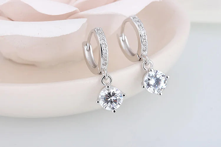 3 Carat Gra Certified Original Moissanite Hoop Earrings 925 Sterling Silver D Color Lab Diamond Drop Earrings for Women Jewelry
