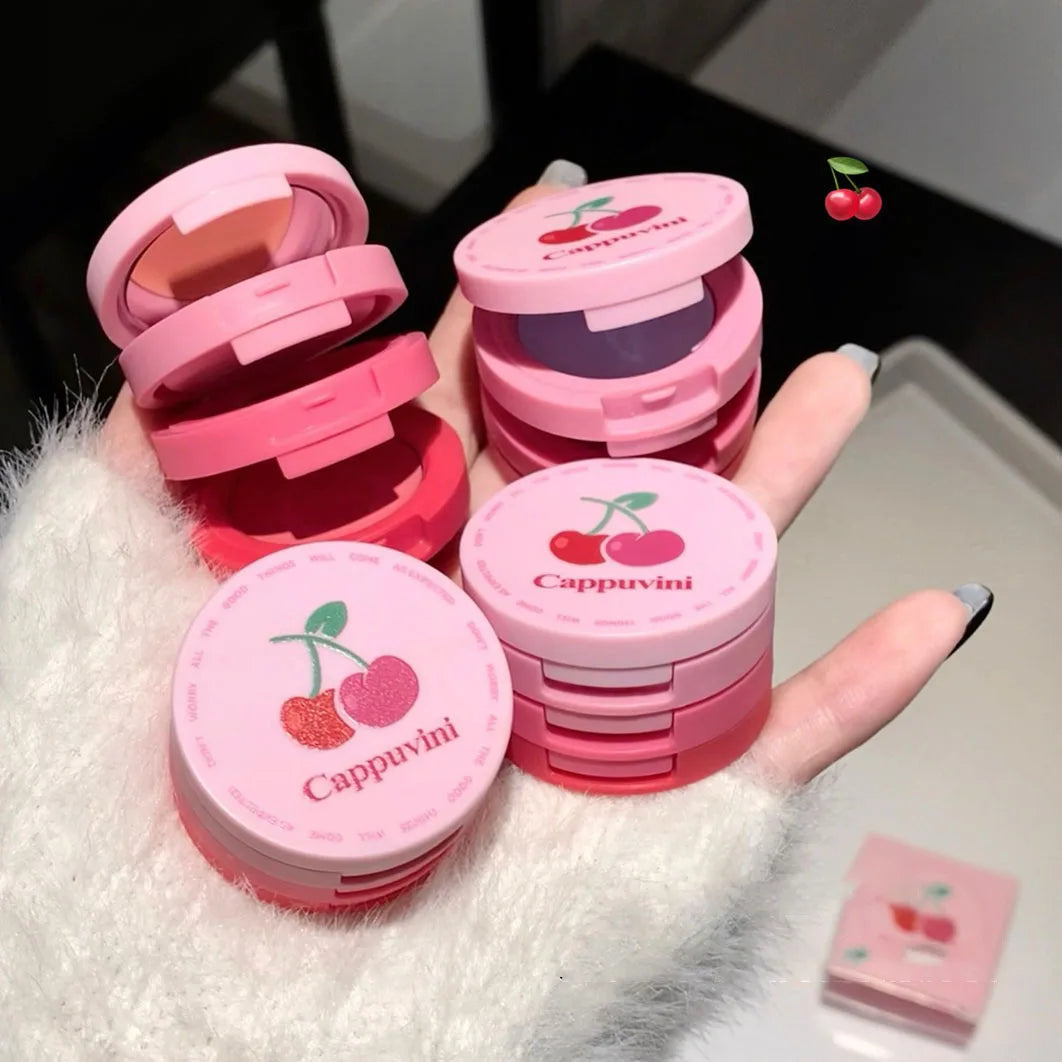 3 in 1 Cream Blush Cherry Watermelon Red Blushes Waterproof Lasting Matte Beauty Blush Cream Peach Face Blush Makeup Cosmetic