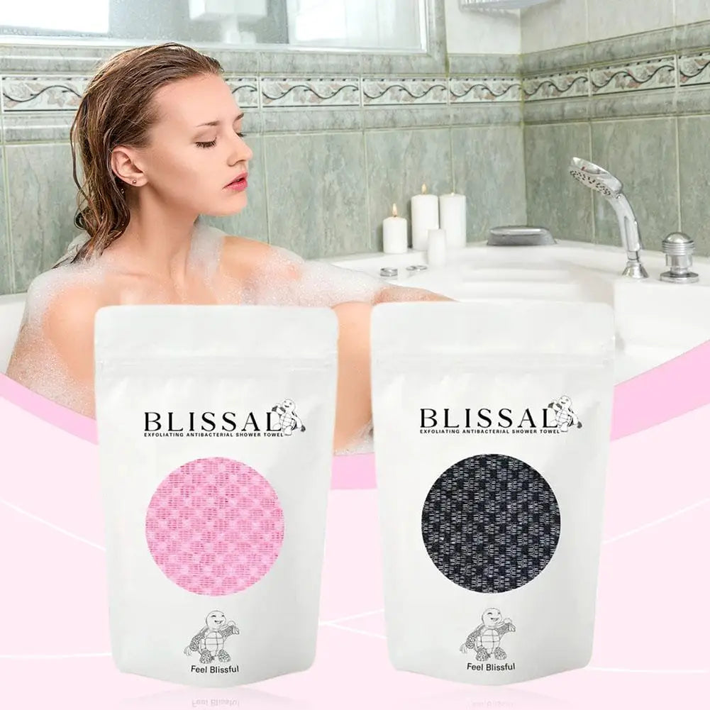 Rubbing Washcloth Nylon Bath Towel Brush Exfoliating Scrubber Shower Sponge for Back Cleaning Care Bathroom Accessories