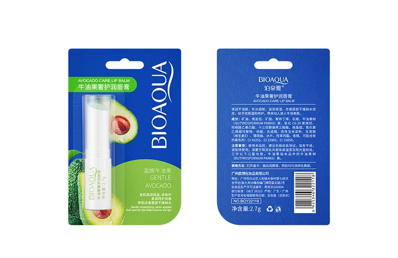 BIOAQUA Natural Fruits Lip Balm Moisturizing Jelly Nourishing Anti Wrinkle Lipstick Non-Stick Long-lasting Lips Care