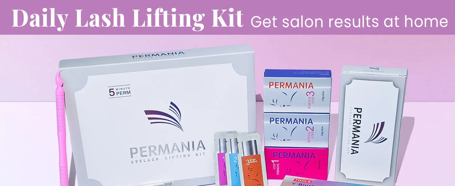 PERMANIA Long Lasting 5-8 Minutes Quick Lash Lifting Eyelash Perm Lash Lift Kit Curling Lashes Eyelash Enhancer Eye Makeup Tool
