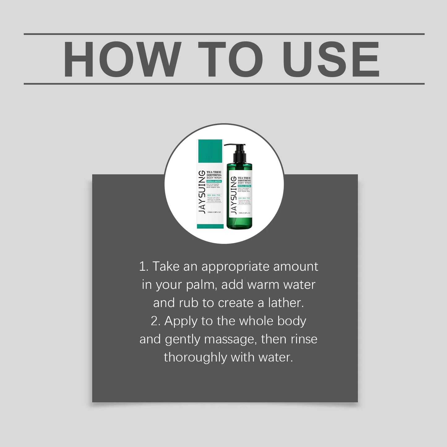 Tea Tree Shower Gel Exfoliating Lasting Aroma Refreshing Control Oil Hydrate Rich Foam Body Wash Soothing Moisturize Bath Lotion