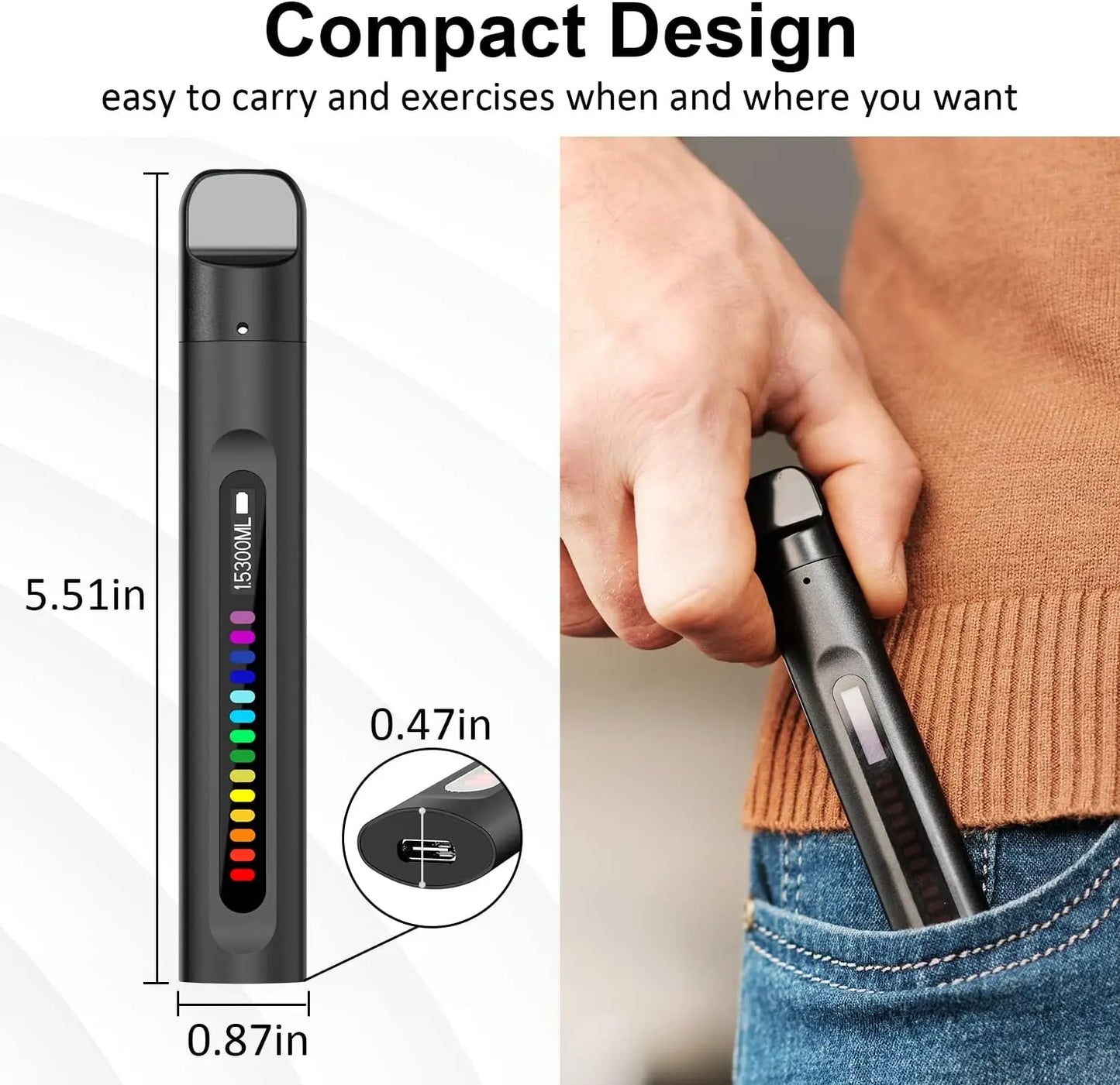Breathing Training Device, Respiratory Muscle Training for Better Breathe, Guided Smart Breathing Exercise Assistant