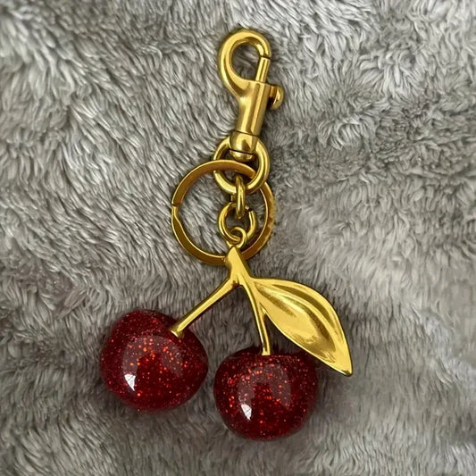 2 Styles Of Cherry Pendants Suitable For Coach Bags Women's Handbags, Shoulder Bags, And Keychain Accessories Bag Accessories