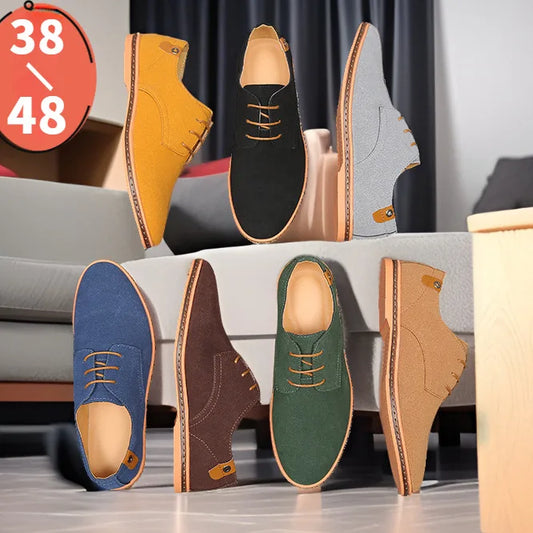 2026 New Leather Shoes for Men Luxury Men's Oxford Shoes High Quality Suede Leather Mens Business Casual Shoes Zapatos De Hombre