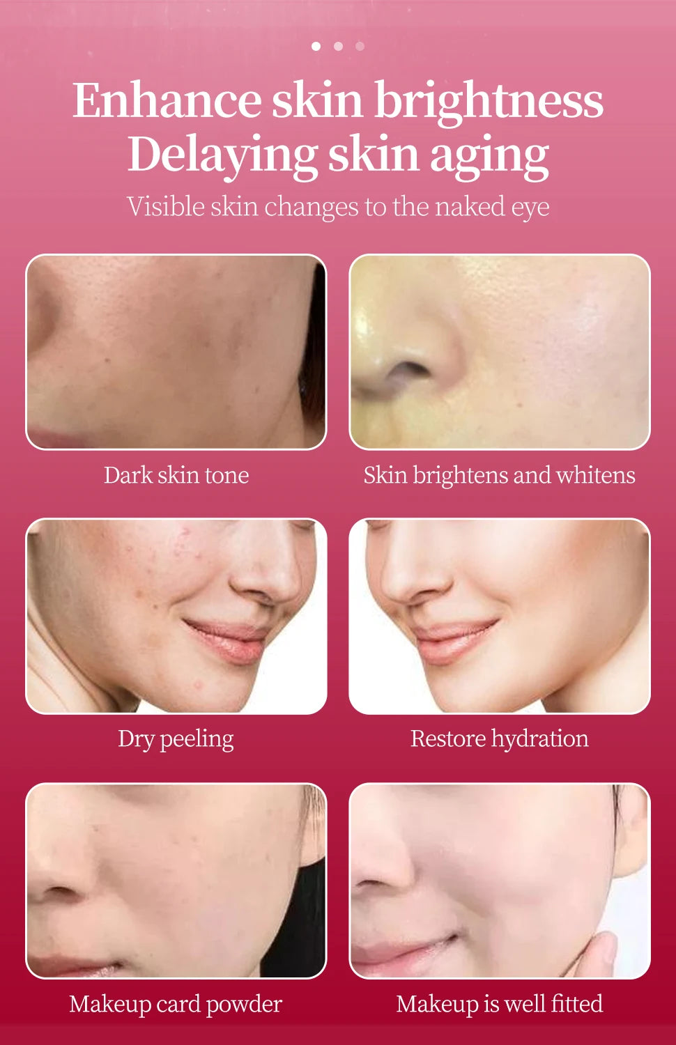 2025  Jet Peel serum Ampoules Skincare Anti Aging Hyaluronic Acid Niacinamide Vitamin C E Skin Care Face Serum Facial Whitening
