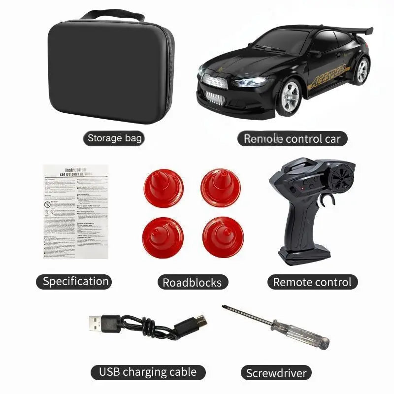 New Kf20 1: 64 Drift Rc Car Four Wheel Remote Control Car Racing Car Full Share Desktop Competition Toys Boys Perfect Gifts