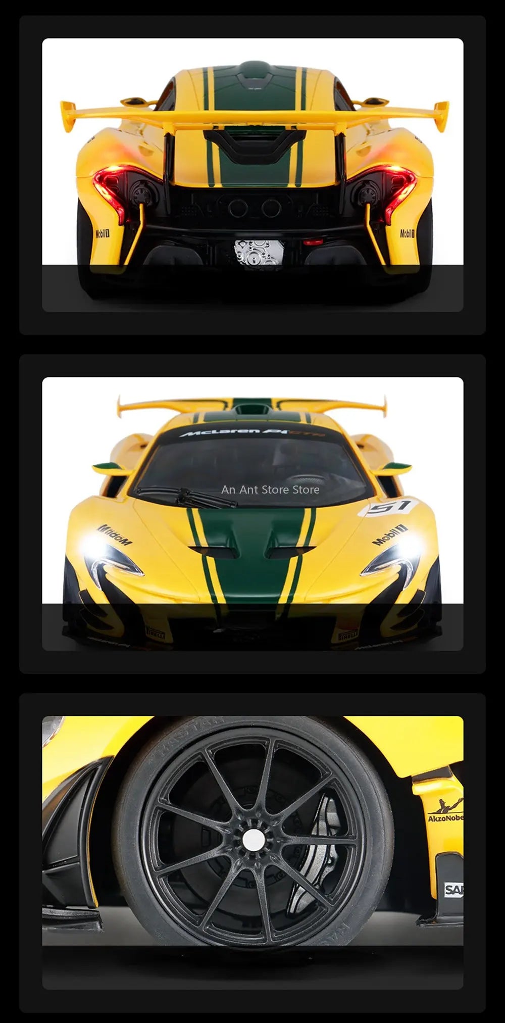 Mclaren P1 GTR RC Car 1:14 Scale Remote Control Car Model Radio Controlled Auto Machine Vehicle Toy Gift for Kids Adults