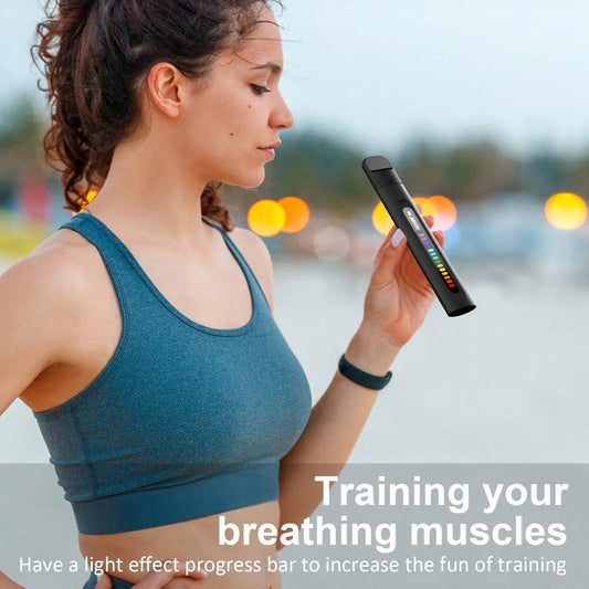 Breathing Training Device, Respiratory Muscle Training for Better Breathe, Guided Smart Breathing Exercise Assistant