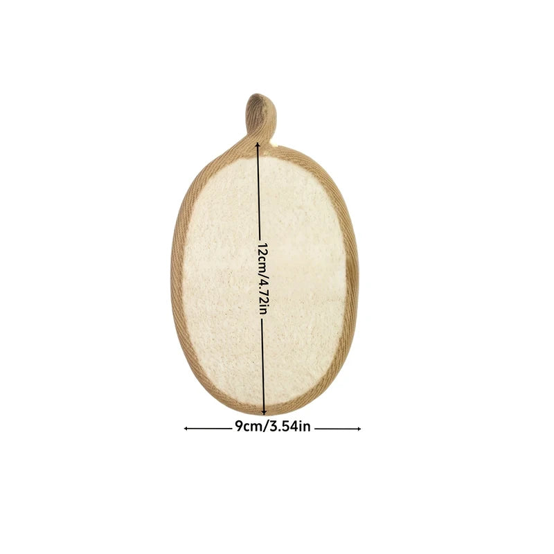 【Natural Loofah Body Scrubber Soft Exfoliating Sponge Shower Brush Cleaner Pad Body Skin Care Tool Bath Exfoliator Shower Puff】