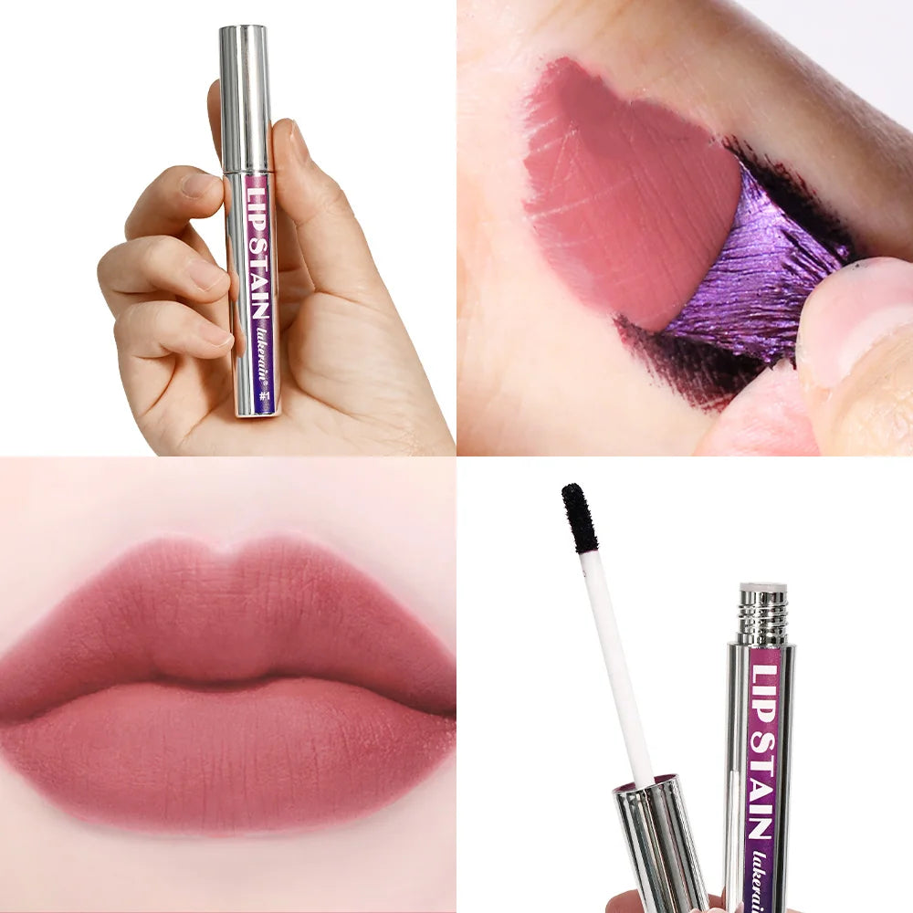 Long Lasting Waterproof Peel Off Lip Stain Lip Tint Transfer Proof Non-stick Cup Matte Reveal Lip Stain Cosmetics for Women