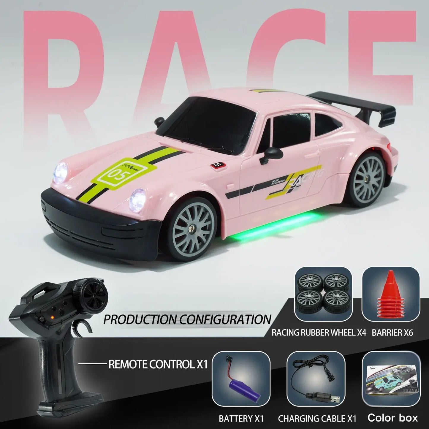 2026 New Remote Control Car, Limited Edition RC Drift GT 911, Full-Size Car, Accelerator, Four-Wheel Drive, Racing Car, Boy Toy.