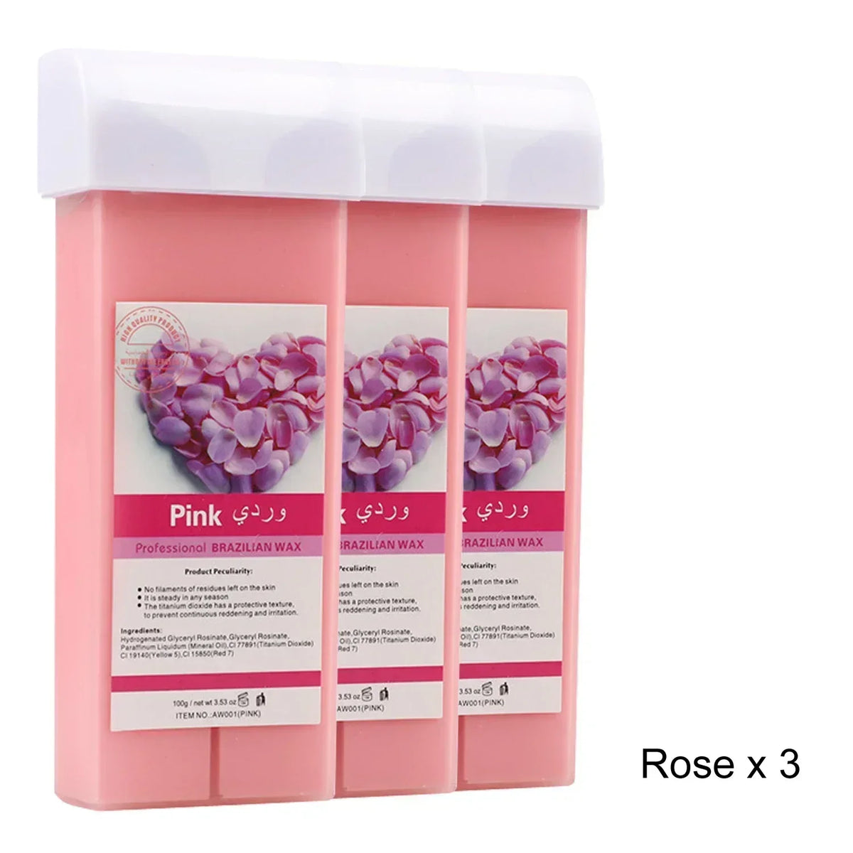 Aloe Roll on Wax Rose Wax Roller Refill Painless Hair Removal Wax Cartridge Depilatory Wax Warmer For Bikini Body Hair Removal