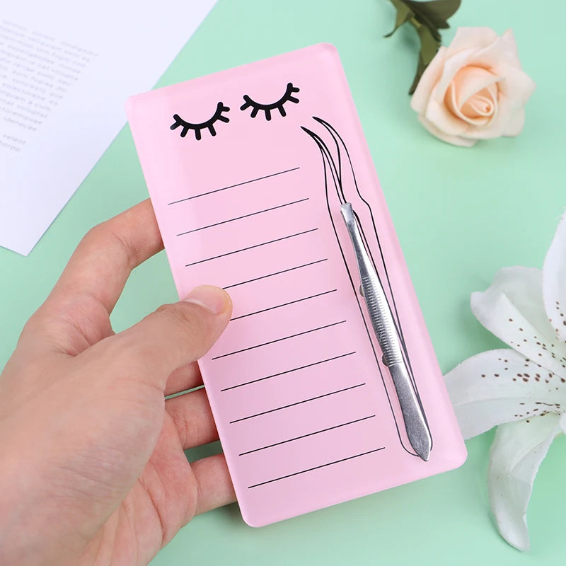 1pc Acrylic Novel Lashes Palette Holder Eyelash Display Board With Magnetic Design For Lash Tweezers Storage Makeup Tools