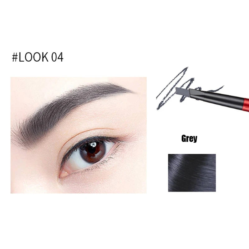 Make Up 24 Hour Double Head Eyebrow Pencil Waterproof Long-lasting No Blooming Eye Brow Tattoo Pen Makeup Tool Black / Coffee