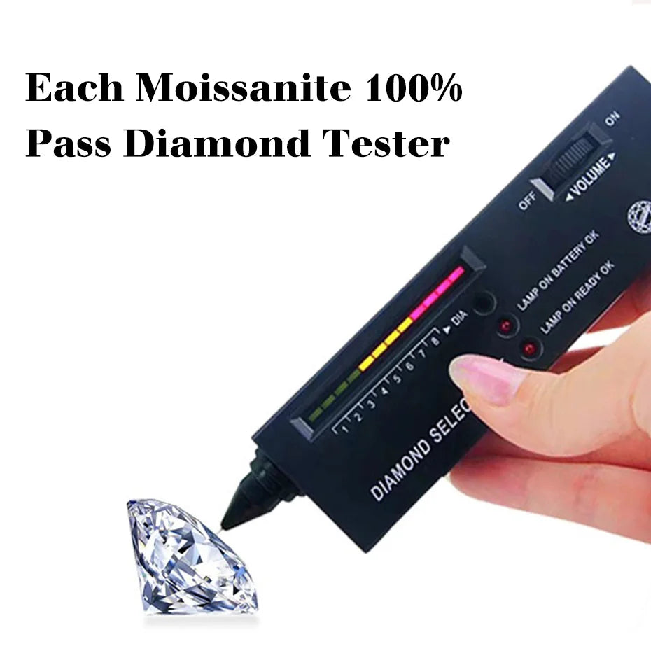 Redwood Brand Total Is 2.4ct 7mm Round Cut Moissanite Drop Earrings With Certificate Wedding Partry Jewelry For Women Trend Gift