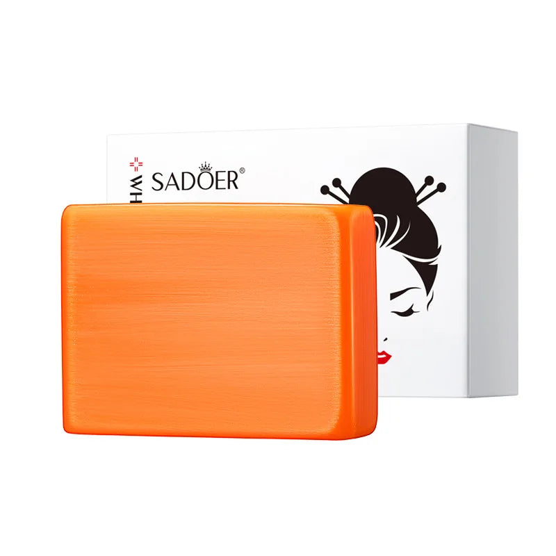 Kojic Acid Whitening Cleansing Soap, Facial And Body Soap Containing Niacinamide And Hyaluronic Acid, With A Foaming Net.
