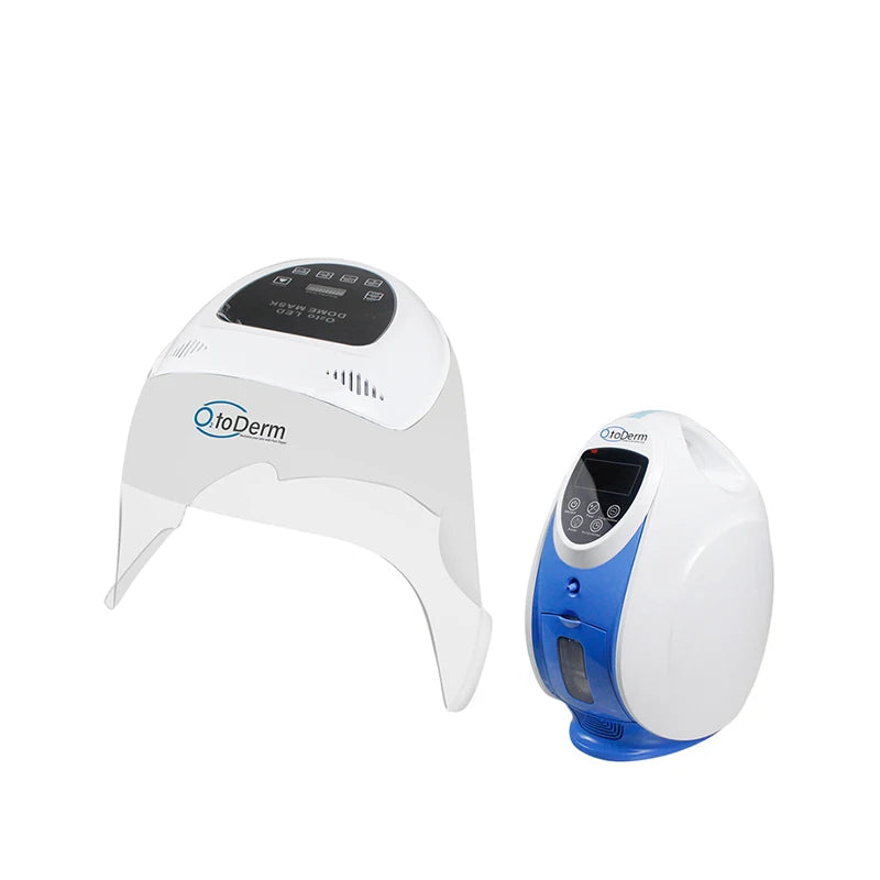Korea O2toderm Oxygen Facial Machine Oxygen Skin Rejuvenation Spray Gun Anti Aging Oxygen LED Dome Therapy Beauty Machine