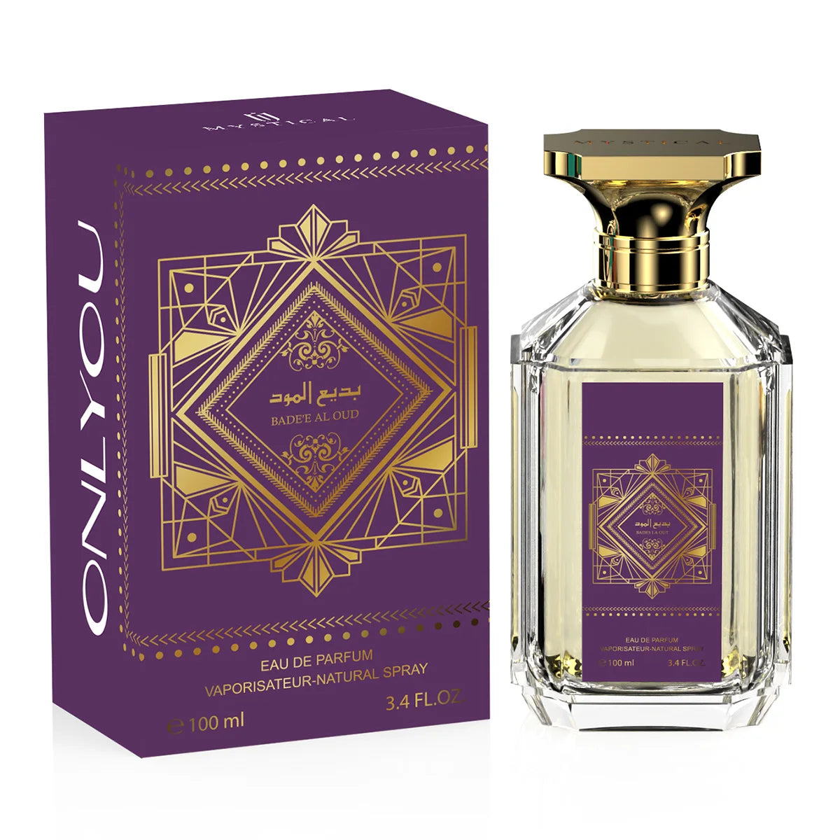Long Lasting Unisex Eau de Parfum 100ml Luxury Rose Oud & Amber Vanilla Fragrance Spray for Men and Women Middle Eastern Style
