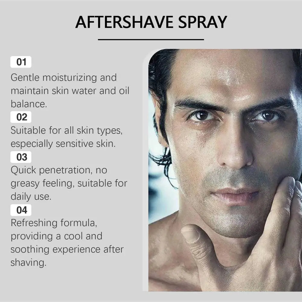 Deep Moisturizing Aftershave Spray 100ml Efficient Hydration Repair Soothe Beard Reduce Redness Swelling Non Greasy Soft