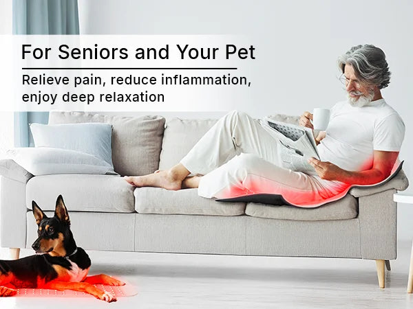 Hello Face L7 Red Light Pad For Seniors, Pets, Desk Warriors, Athletes – Relieve Pain, Inflammation & Fatigue