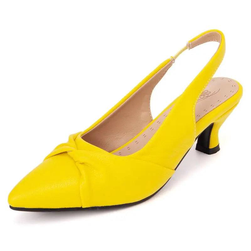 REAVE CAT Brand Women Sandals Pointed Toe Small Heels 4.5cm Strap Bowknot Size 51 52 53 54 Soft Daily Shoes Summer