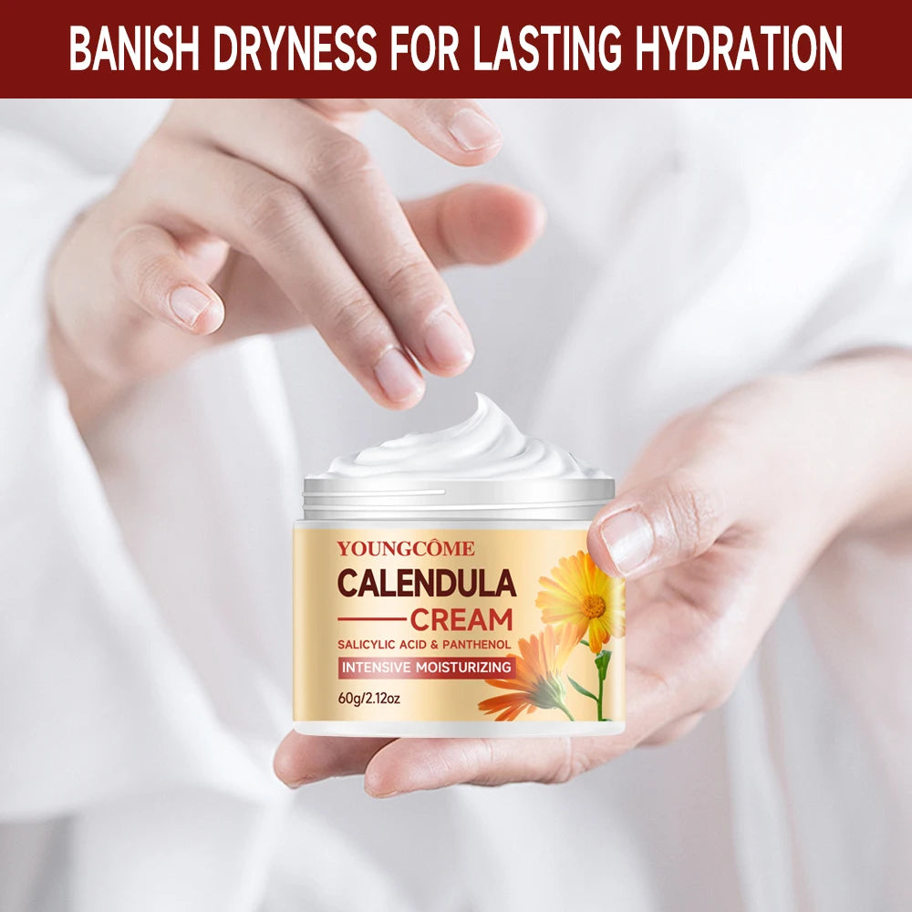YOUNGCOME Calendula Face and Neck Moisturizing Face Cream Anti Aging Shrink Pore Whitening Cream Wrinkles Firming Skin Care
