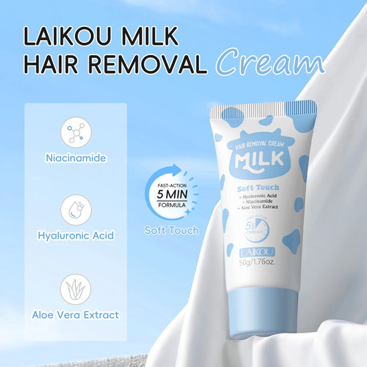 LAIKOU Milk Hair Removal Cream Gentle Depilatory Smooth Skin Treatment for Facial And Body Even Tone
