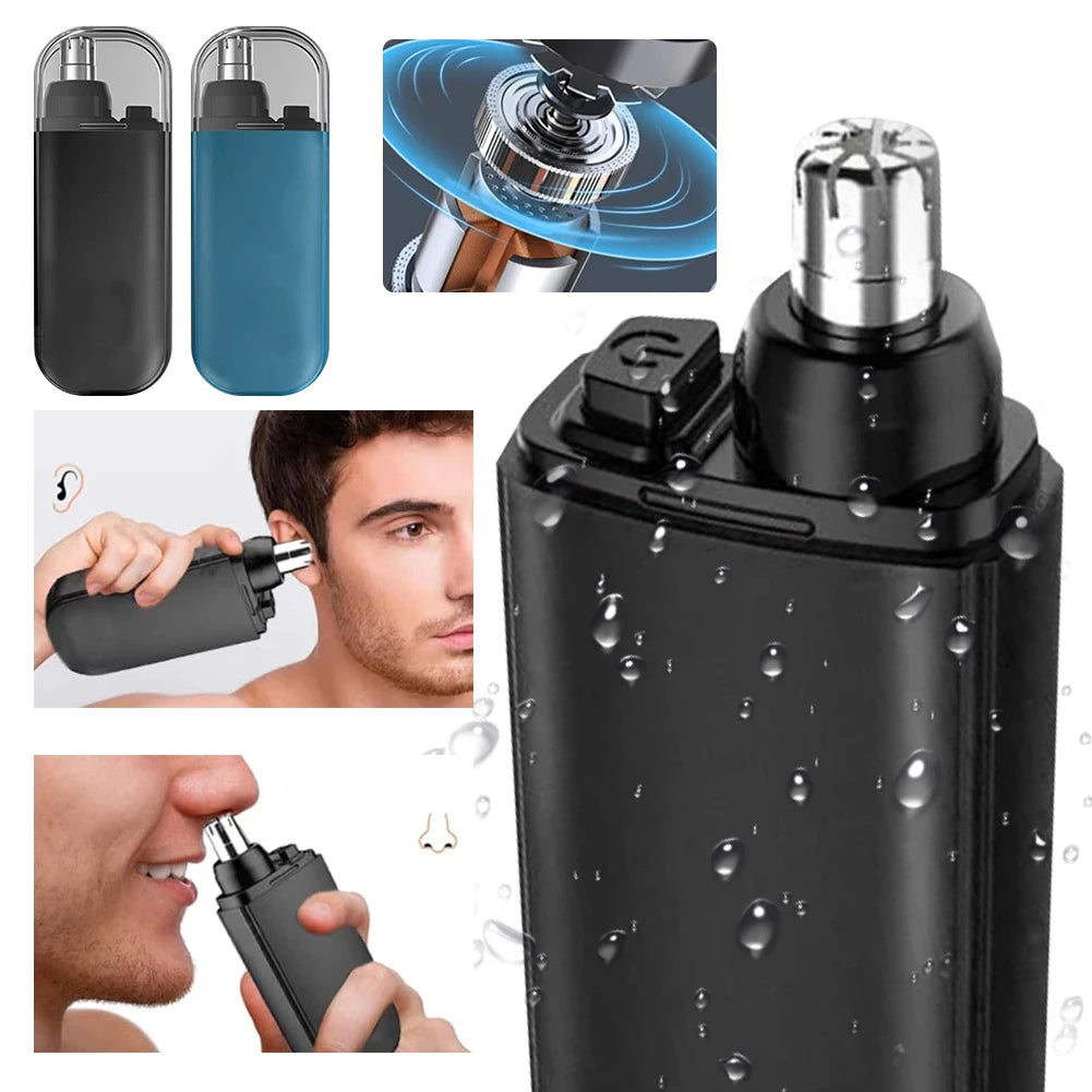 Electric Painless Nose Hair Clipper Dual-Edge Blades Professional Nose Trimmer USB Charging Washable for Women Men