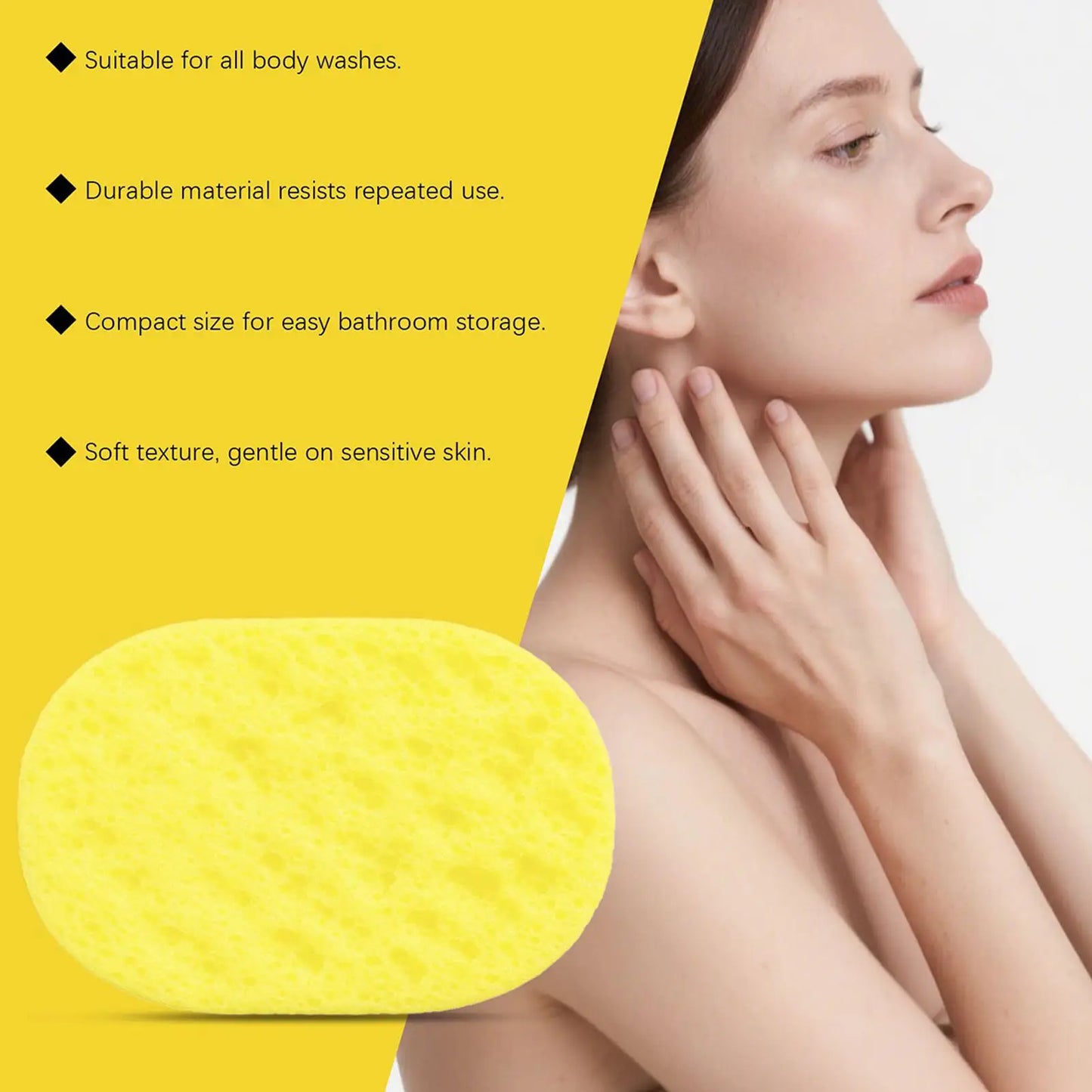 Lemongrass Lemon Bath Sponge Exfoliating Remove Oil Control Daily Body Cleansing Refreshing Brightening Skin Shower Use